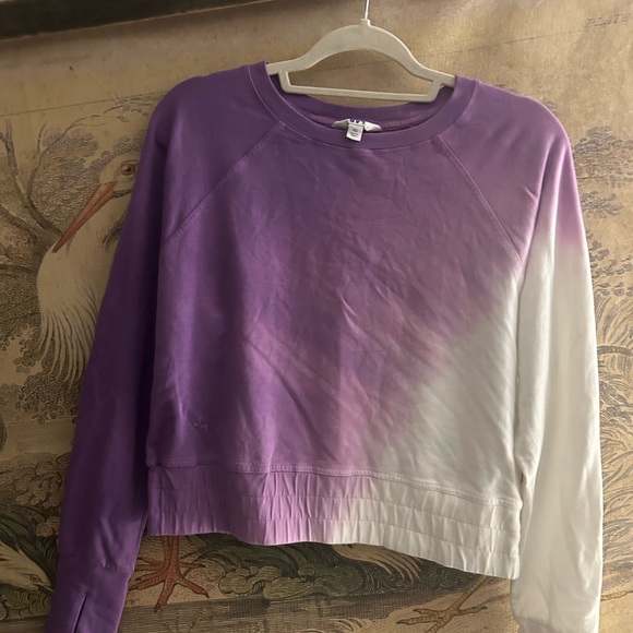 🟥 Clearance Joy Lab Ombré Cropped Sweatshirt Oversized SZ XS fit up to Medium - Picture 3 of 5